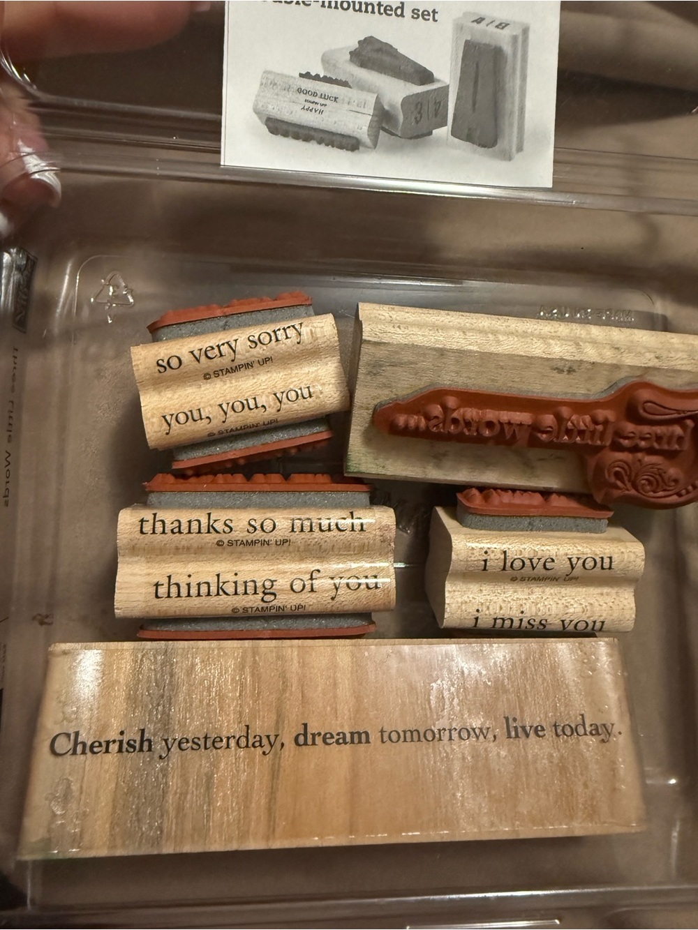 Double mounted Rubber Stamp set 5 Crafts Art Scrapbooking Journaling